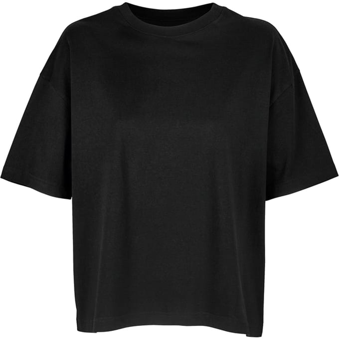 SOLS Dames/Dames Boxy Organic Oversized T-shirt (Diep zwart)