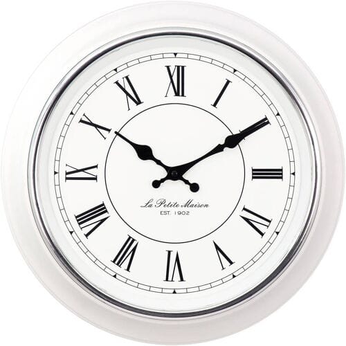 Mebus 19233 Wandklok Kwarts 40 cm x 40 cm x 5 cm x 50 mm Wit