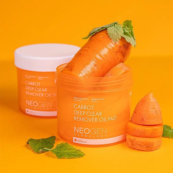 [NEOGEN] Carrot Deep Clear Remover Oil Pads 150ml 60 stuks orange