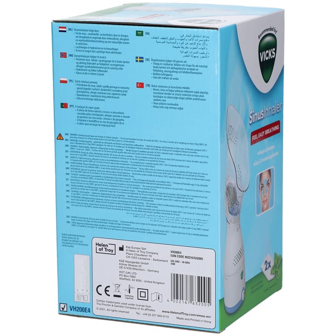 Vicks Sinus Inhaler VH200E4 + 2 mentholpads