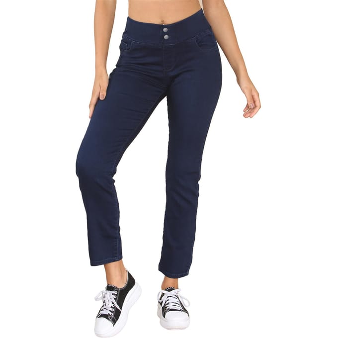 Enzo | Dames Jeans met Brede Taille