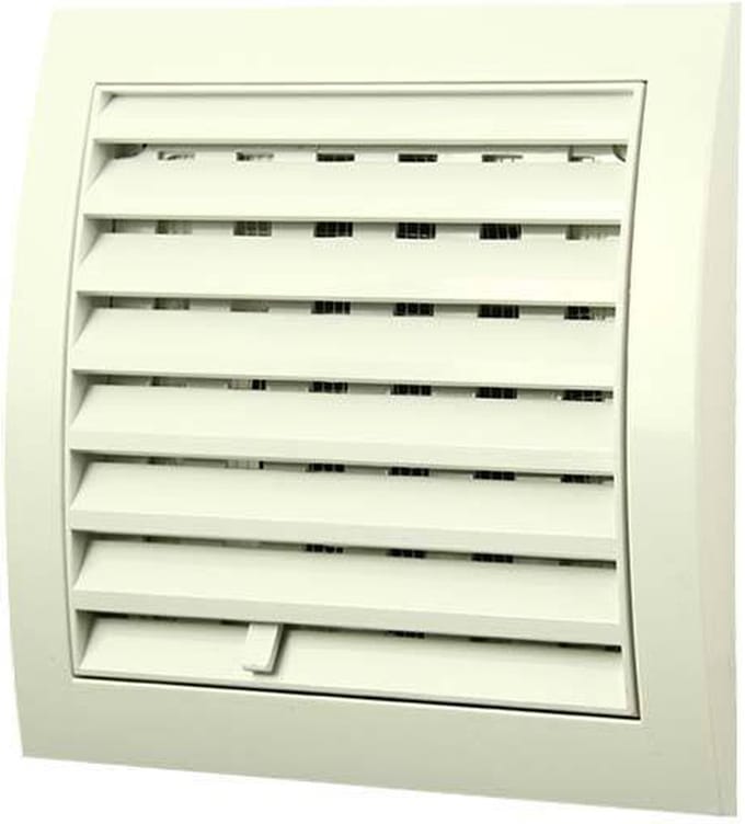 Muurrooster regelbaar 150x150 diameter: 100 wit - ND10R