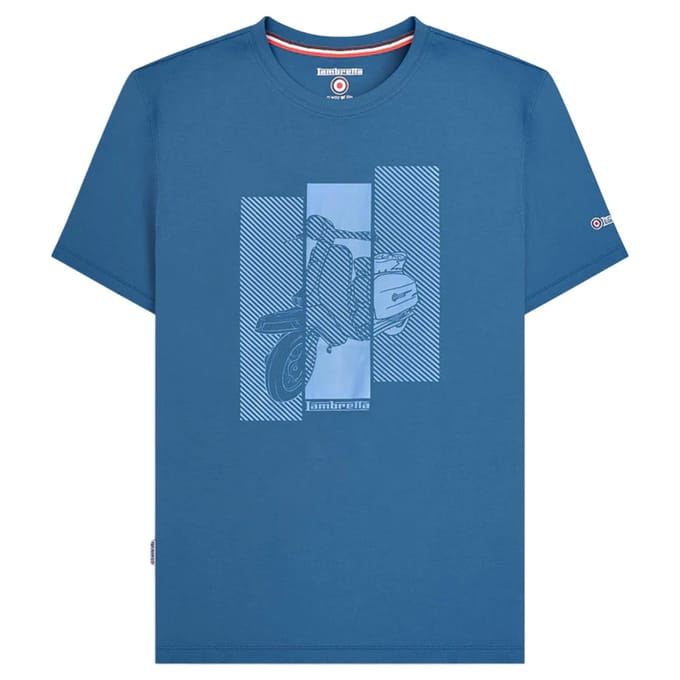 Lambretta Heren Scooter T-Shirt (Donkerblauw)