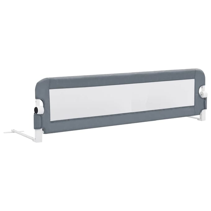 Barrière de Sécurité pour Lit d'Enfant Gris 120x42 cm Polyester