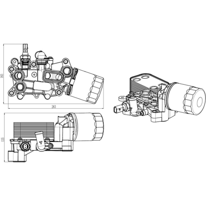 Olie radiator, motorolie NRF 31845