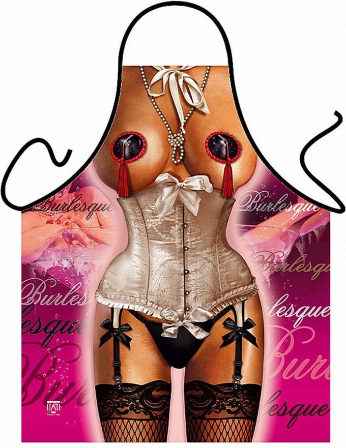 Burlesque - Grappig schort keukenschort