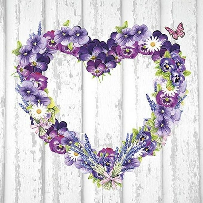 Ambiente - Lunch servetten - Purple Heart