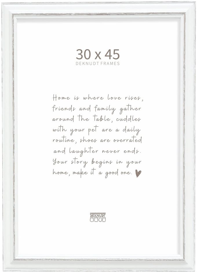 Deknudt Frames fotolijst S221H3 - wit met bruin accent - 30x45 cm