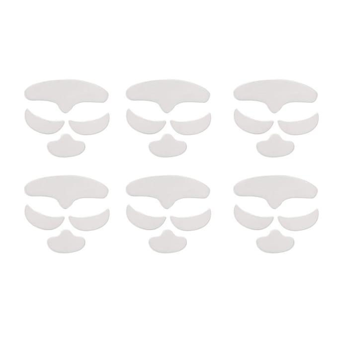 Lot de 4 patchs anti-rides en silicone lavables pour le front, les yeux, le visage et le menton white