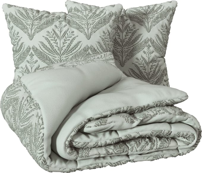 Atmosphera Dekbedovertrek set met 2 kussenslopen 240x220cm - Celadongroen