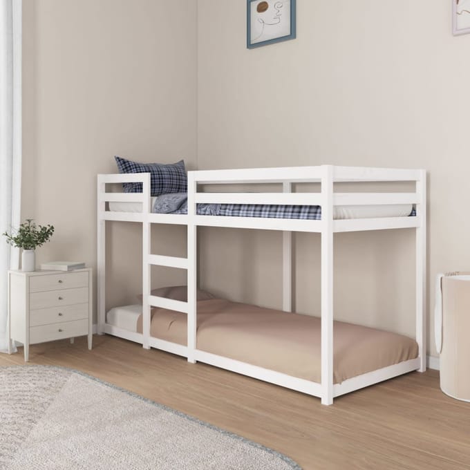 vidaXL - Stapelbed - 80x200 - cm - massief - grenenhout - wit