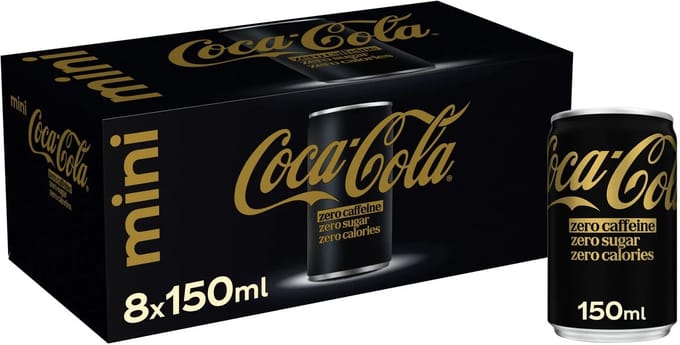 Coca-Cola Zero Sugar Zero Caffeine Mini Blik - 24x 15 cl