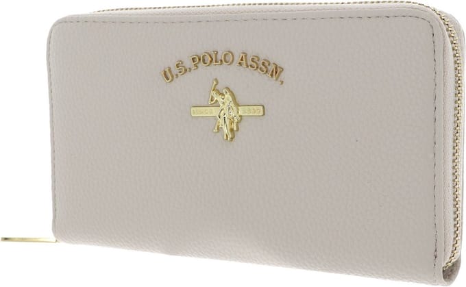 U.S. POLO ASSN. Portemonnee Stanford Zip Around Wallet Cream-White Wit