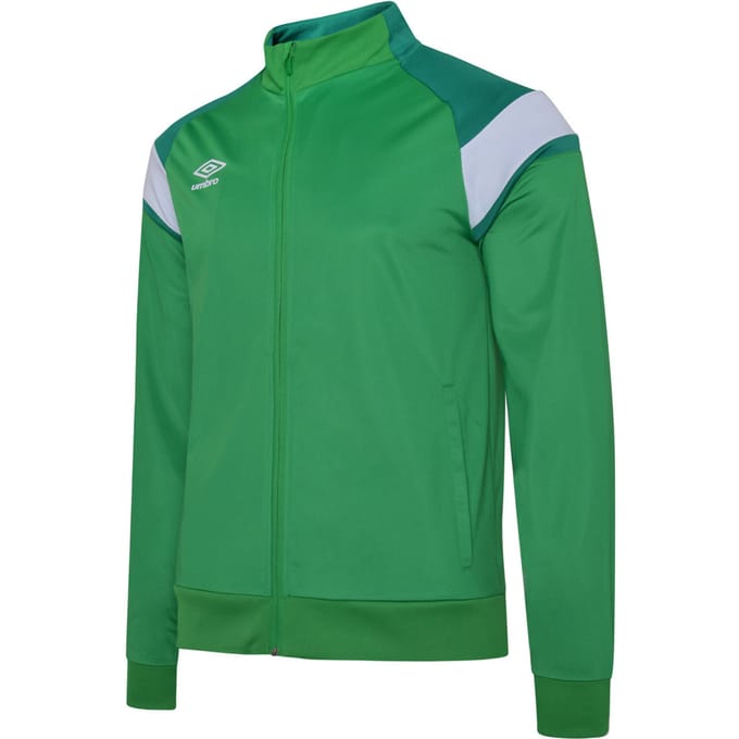 Umbro Gebreide jas voor kinderen (Smaragd/Lush Meadows/Brilliant White)
