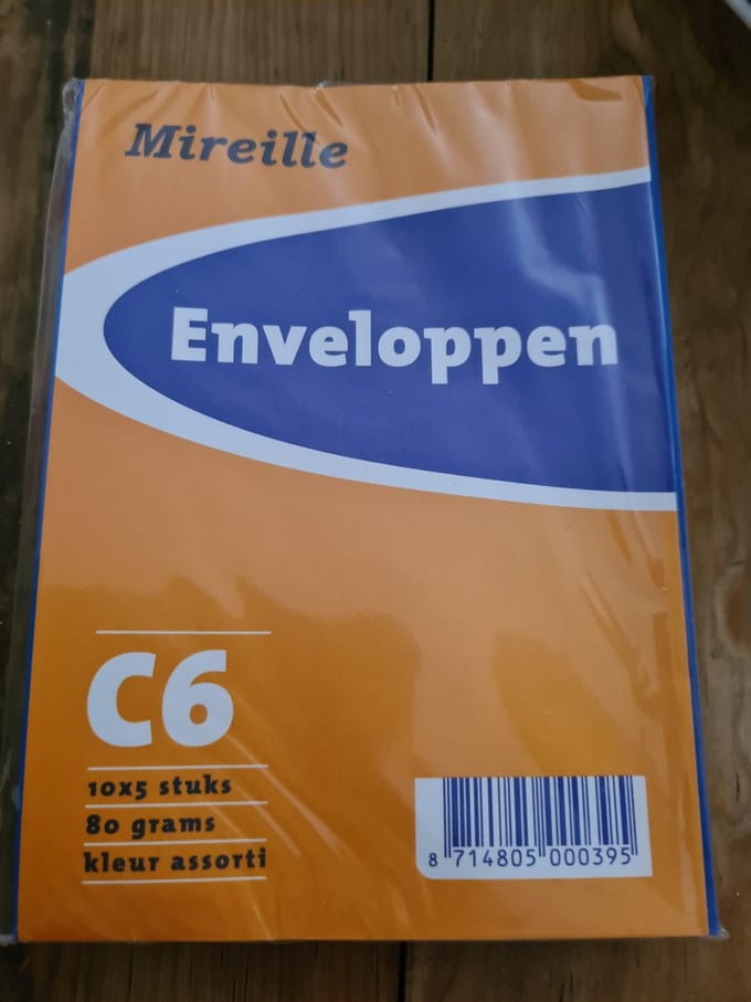 Mireille Enveloppen C6 80gram kleur assorti