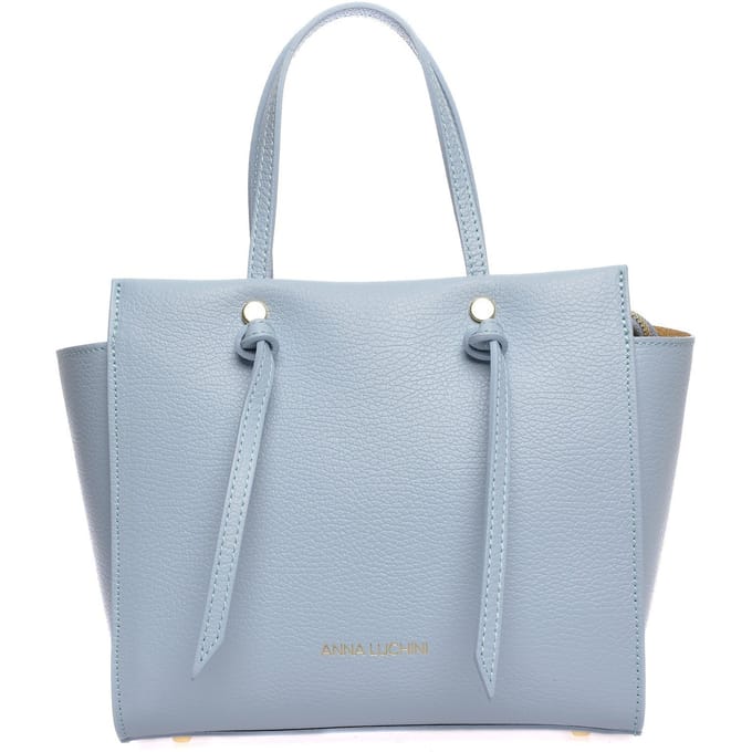 Anna Luchini Turquoise Rundleer Tas