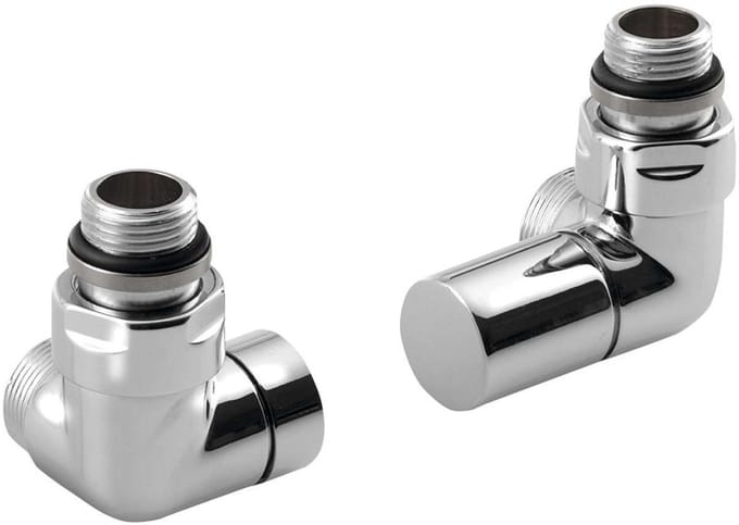 Sapho Corner Simply Frontaansluitset voor handdoekradiator Flat, rechts/chroom