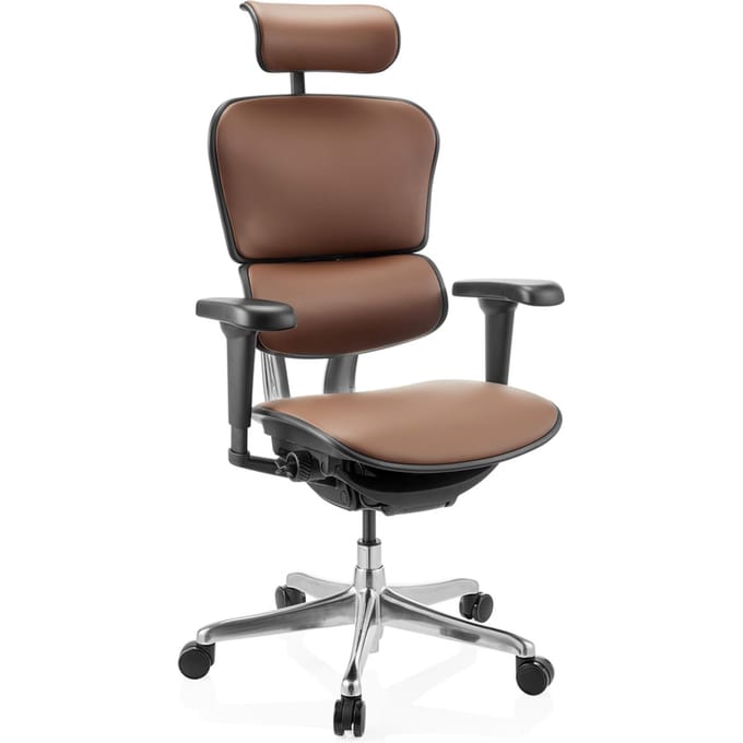 Bureaustoel / directiestoel ERGOHUMAN ULTRA L GEN2 leer bruin hjh OFFICE