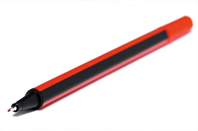 Q-CONNECT fineliner, 0,4 mm, driehoekig, rood