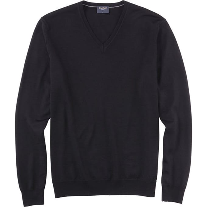 Olymp Casual Trui Wol Navy - Maat S - Heren - Pullovers