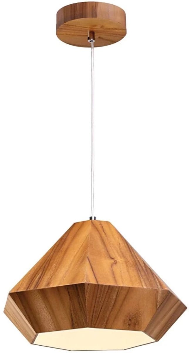 Accord Houten LED Hanglamp Diamond | 1X E27 Max 40W | Teak