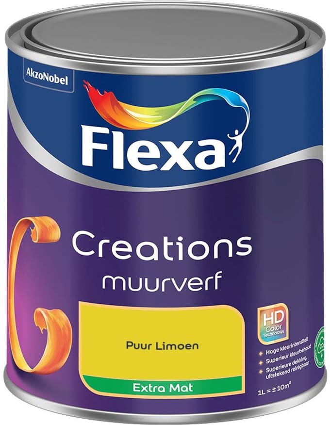 Flexa - Creations Muurverf Extra Mat - Puur Limoen - Mengverf - 1 L