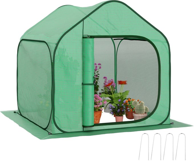 Outsunny-kas-polyethyleen-150x148x148cm-groen