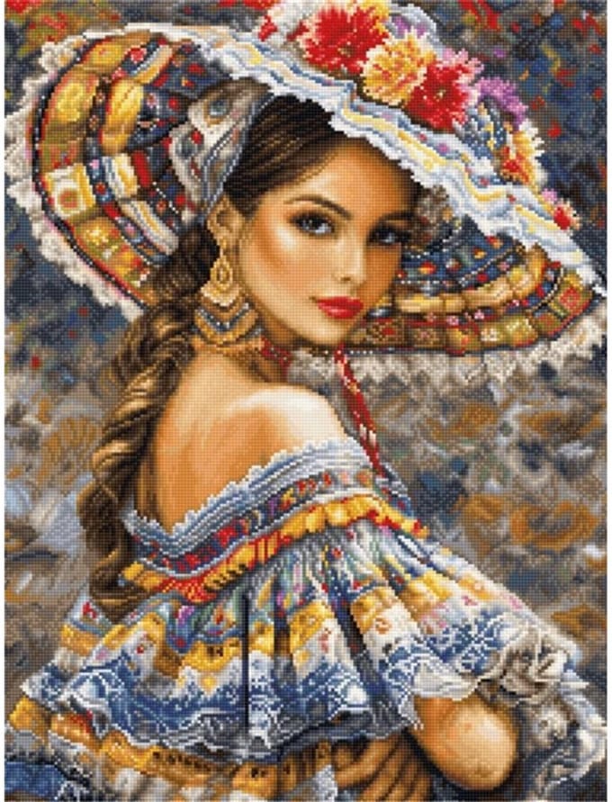 Borduurpakket Het Mexicaanse Festival (petit point)
