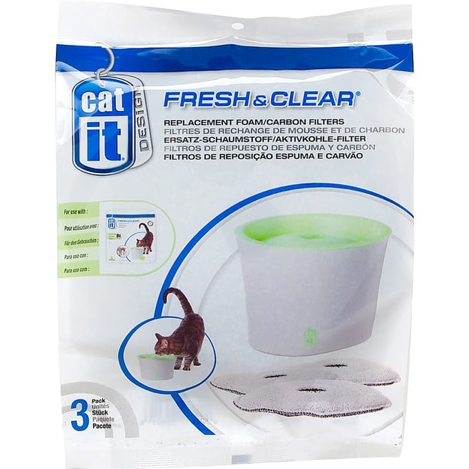 - Vervangfilter Voor 2 l of 3 l (3 Stuks) - Catit Design Fresh & Clear Drinkfontein 2 l