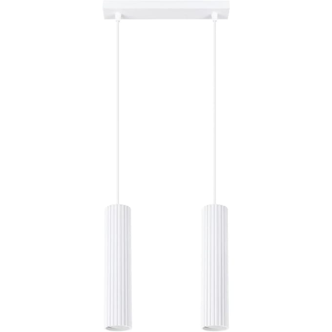 Sollux Lighting Hanglamp Karbon - GU10 - wit - aluminium - 90x30x6.5cm