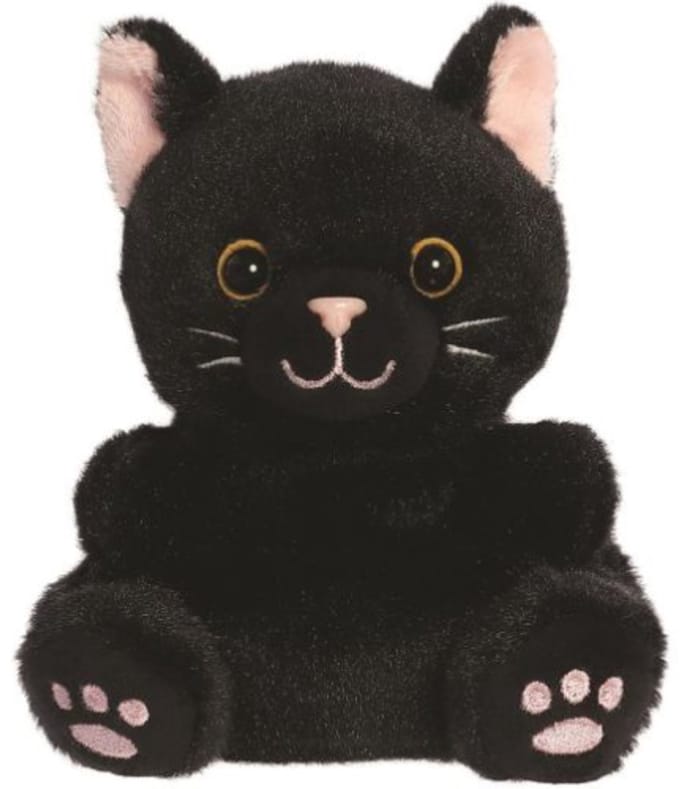 Palm Pals Zwarte Kat Pluche Knuffel 15 cm