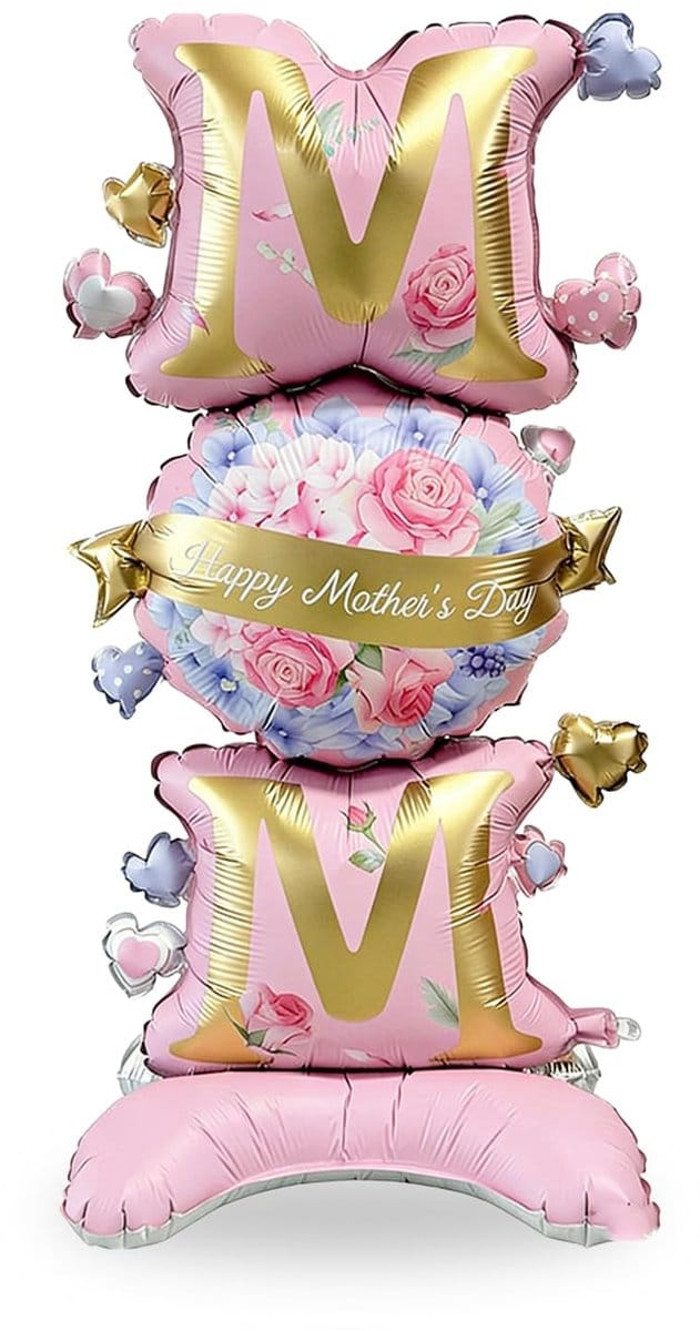 Dailygoods - Moederdag Folieballon - Roze en Gouden Decoratie