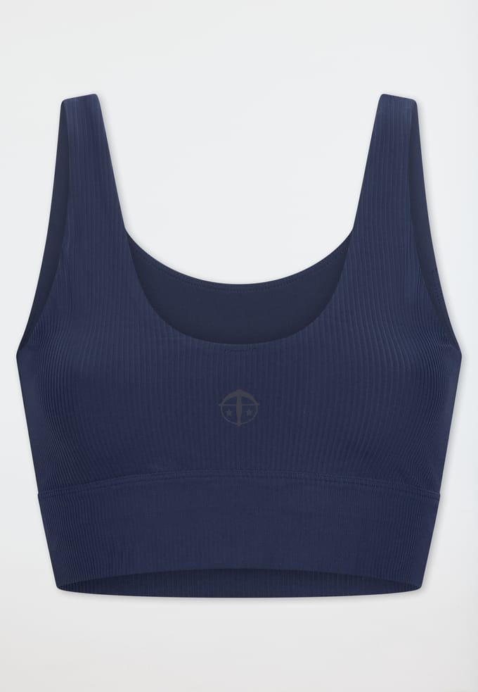 Bustier met fijne rib, kleur admiraalblauw - SCHIESSER Active M