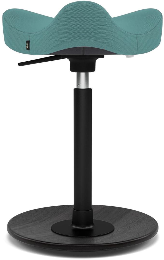 Varier Stokke Move Compact zadelkruk, Turquoise/Zwart Revive - ergonomisch
