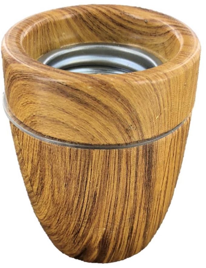 Lamphouder E27 Porselein - Kleur donker hout