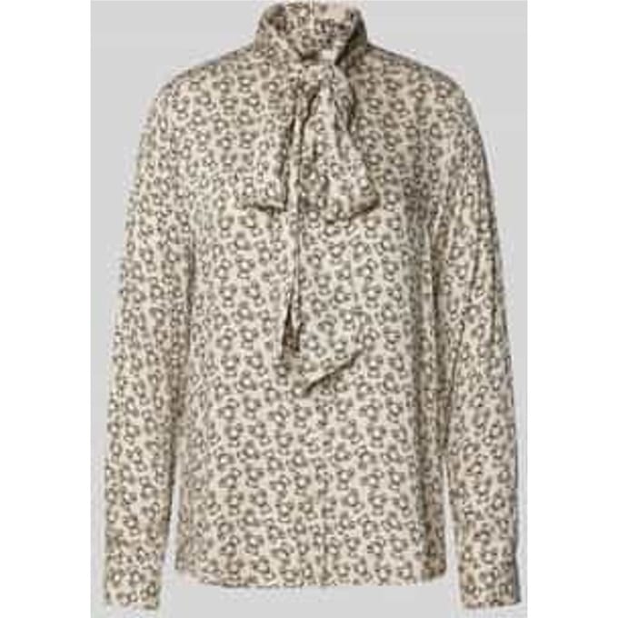 Slim fit blouse met strikdetail