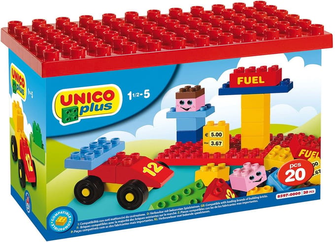 Unico Bouwblokken Tankstation 20-delig