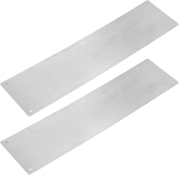 Solidchoice - Deurstootplaat 2 Stuks Roestvrijstaal 16 x 4 Inch - Deurbescherming