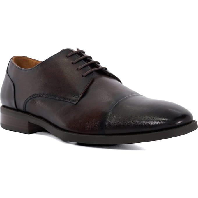 Dune Suffix Lederen Heren Bruine Veterschoenen