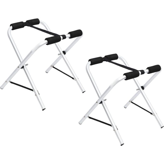 2 STUKS Opvouwbare Kajakstandaard 150 Lbs Capaciteit 17 Inch Hoog Draagbaar Kano Opbergrek voor Stand Up Paddle Board white