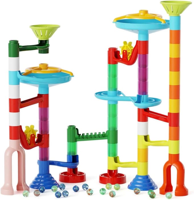 Bouwspel - Knikkerbaan - Educatief Spelen - Creatieve Ontwikkeling - 27x25x10 cm