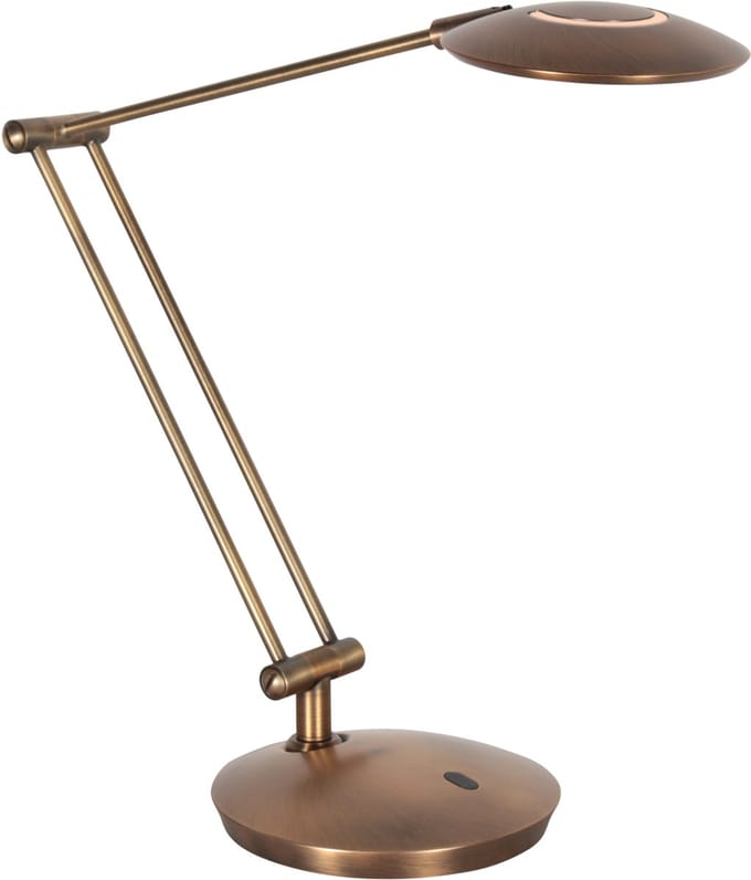Tafellamp Steinhauer Exclusive Zenith2 modern brons met draaibaar en kantelbaar arm, hoogte verstelbaar, materiaal: elektronica, kunststof en metaal, geschikt voor binnen