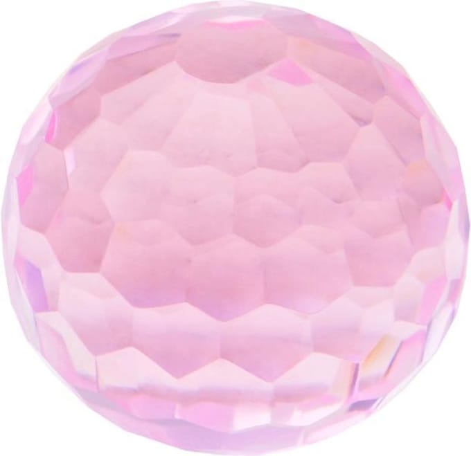 Quiges Verwisselbare Ring Steen Geslepen Bolletje 12mm - Roze - E12RHDC009