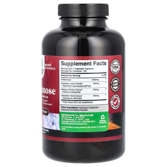 Nature's Craft, d-mannose, 240 capsules