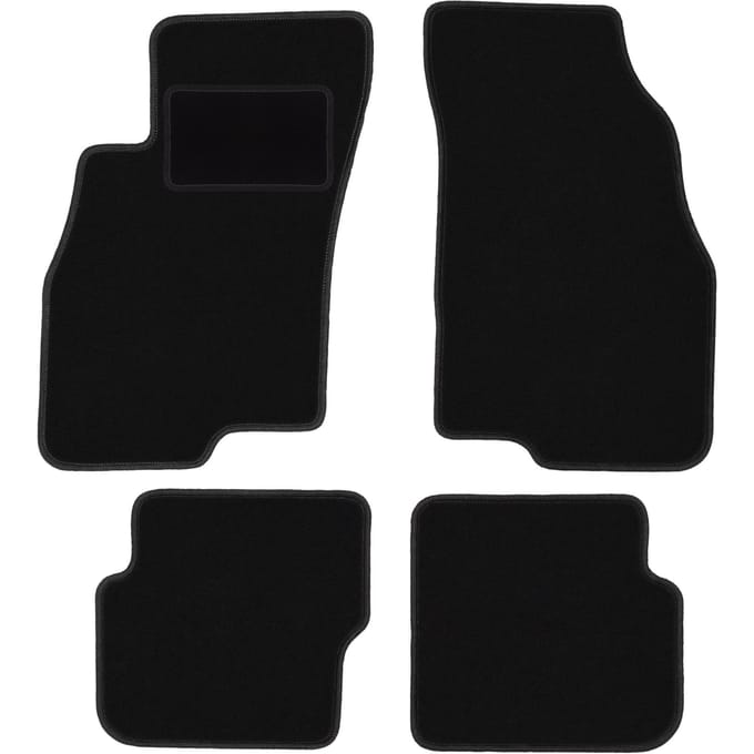 Zwarte veloursmatten voor: Fiat Punto EVO hatchback (2998-2012)