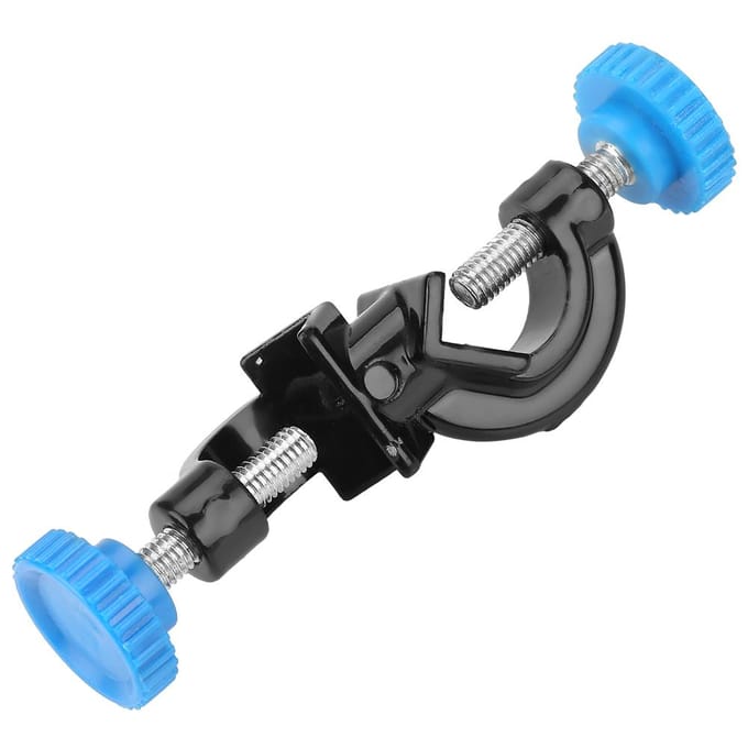 2 stuks Grote Laboratorium Kruisklem Houder Stang Standaard Rek Klauw Klem Grip Ondersteuning gray