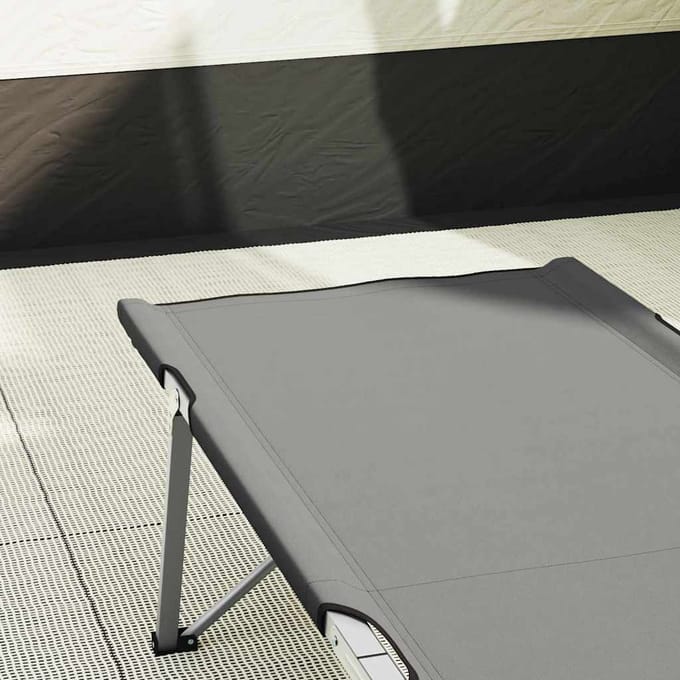 vidaXL - Opvouwbaar - Campingbed - 2 - st - Grijs - 194 - x - 62,5 - x - 42,5 - cm