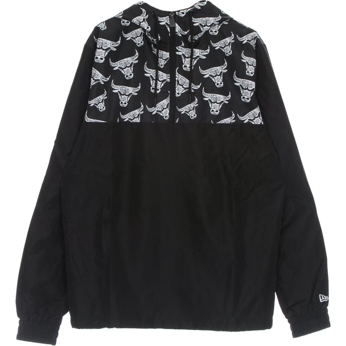 Pull-On Windjack Voor Heren Nba Distressed Logo Windjack Chibul Zwart