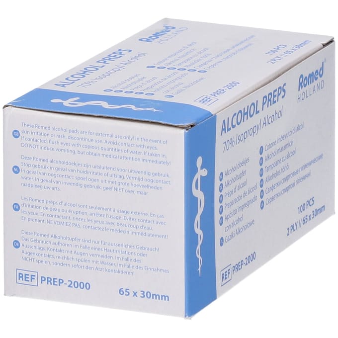 Romed Alcoholdoekjes - 100 stuks - Individueel Verpakt