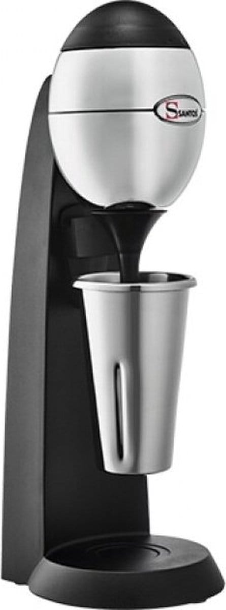 Milkshaker 0.67L - 2 Bekers (RVS+PC) - 3 Roerstaven - Santos DRINK MIXER #54 - Horeca & Professioneel